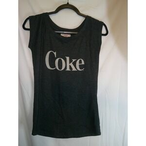 Rare‎ Red Jacket for Coca-Cola Coke Gray Graphic T-Shirt Tee Top Tank